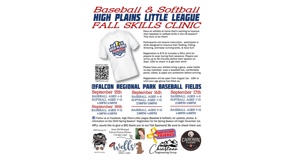 Registration is open for our 2023 Fall Skills Clinic!!